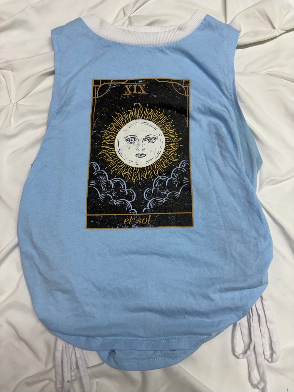 No Boundaries Light Blue Sun Tarot Graphic Tank Top